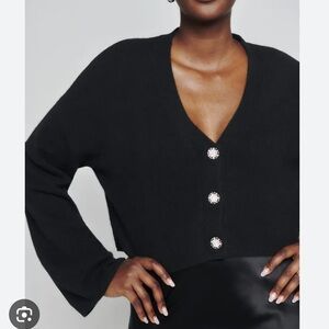 Reformation crystal-embellished Wool Women Cardigan